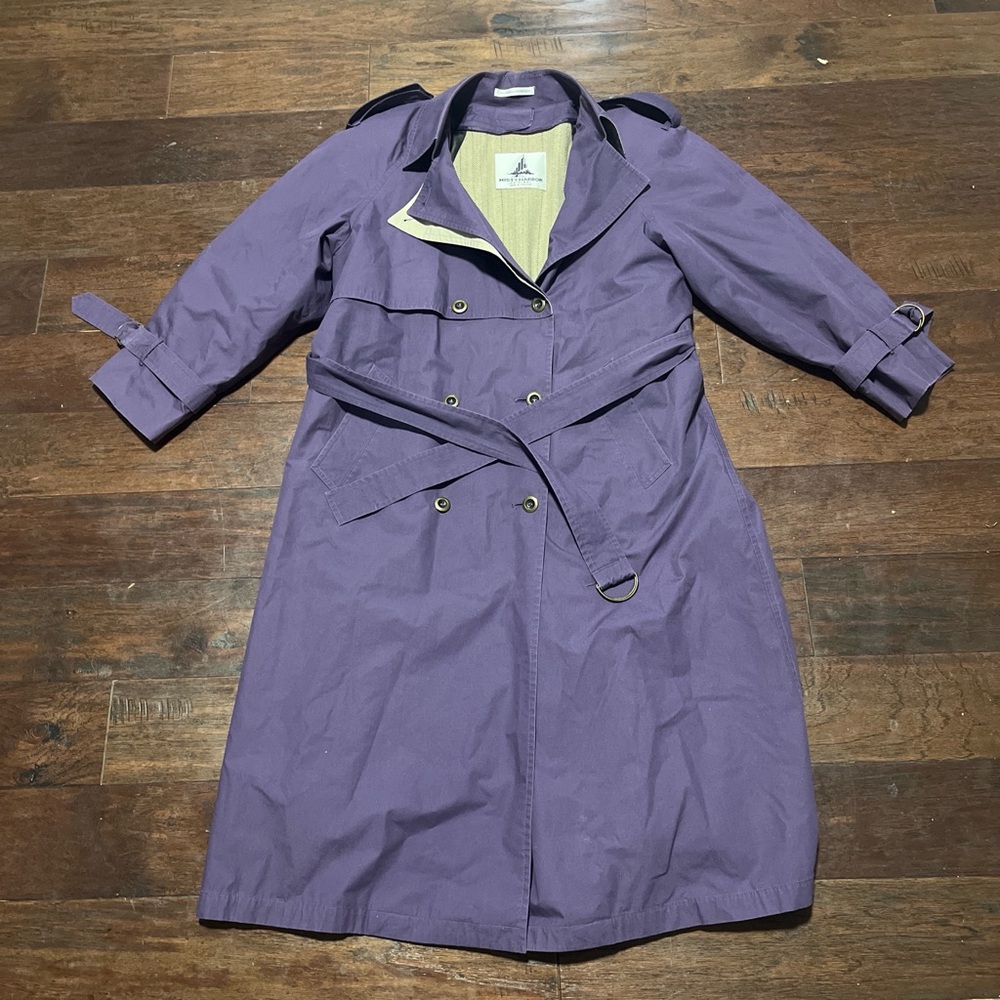 Elegant Purple Trench Coat